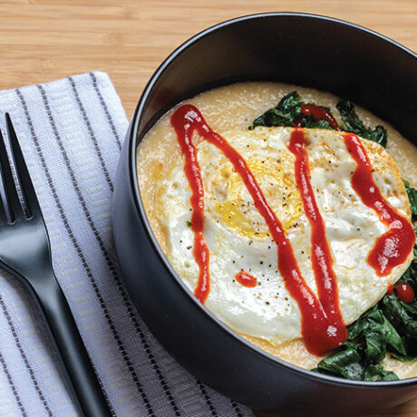 Grits, greens and egg